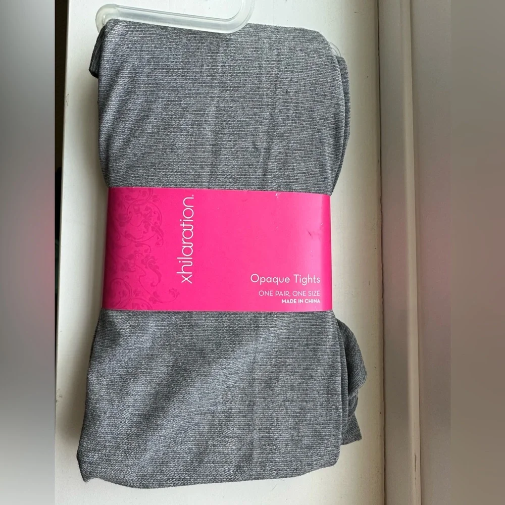 Xhilaration Opaque Heather Gray Tights | Size S/M | New‎